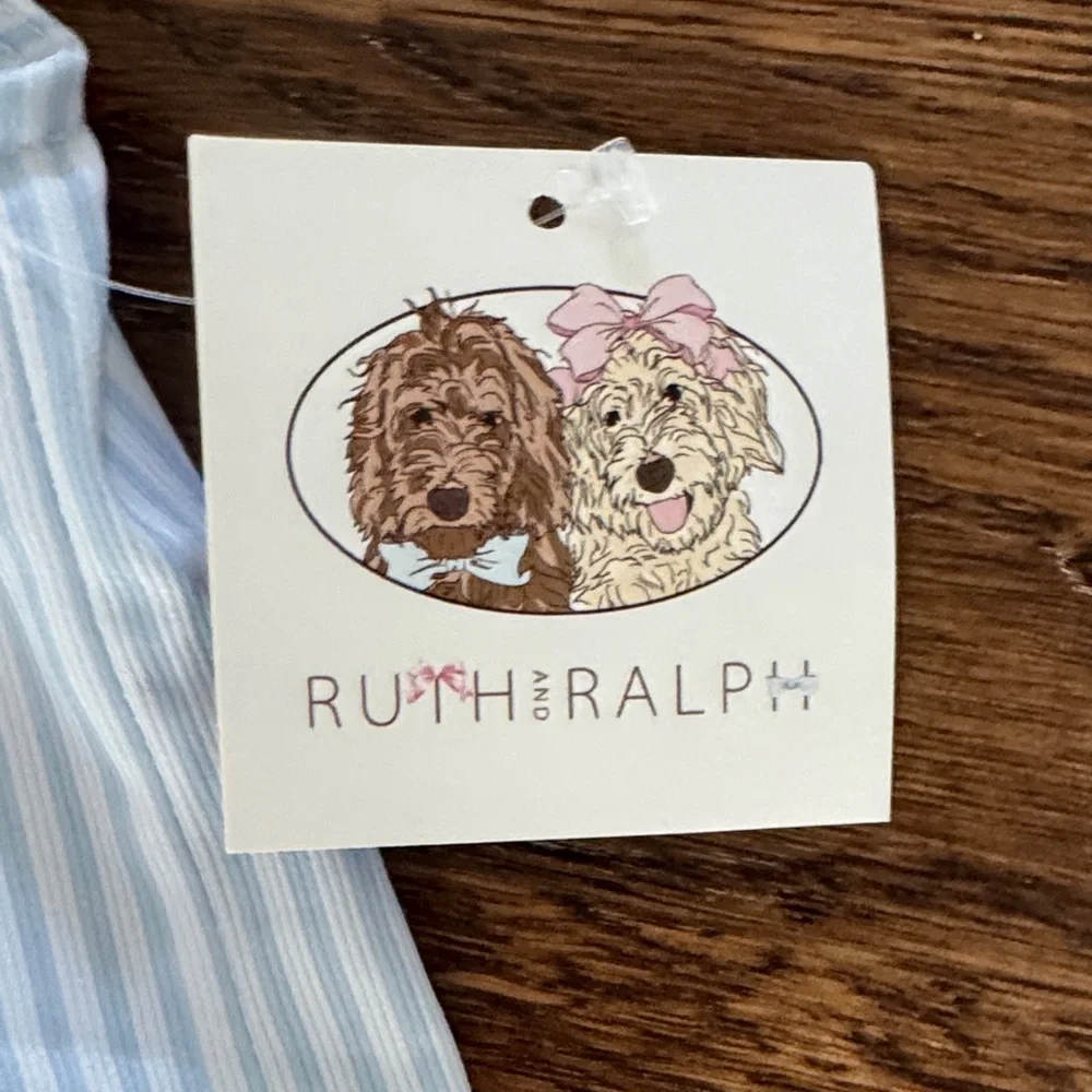 Ruth And Ralph Blue Stripe Floral Smocked Helen Dress - Picture 2 of 16